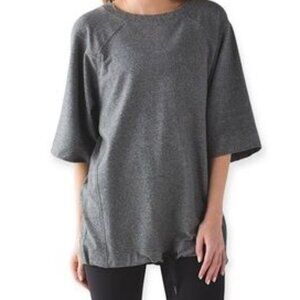 Lululemon Split Short Sleeve Heathered Speckled Black